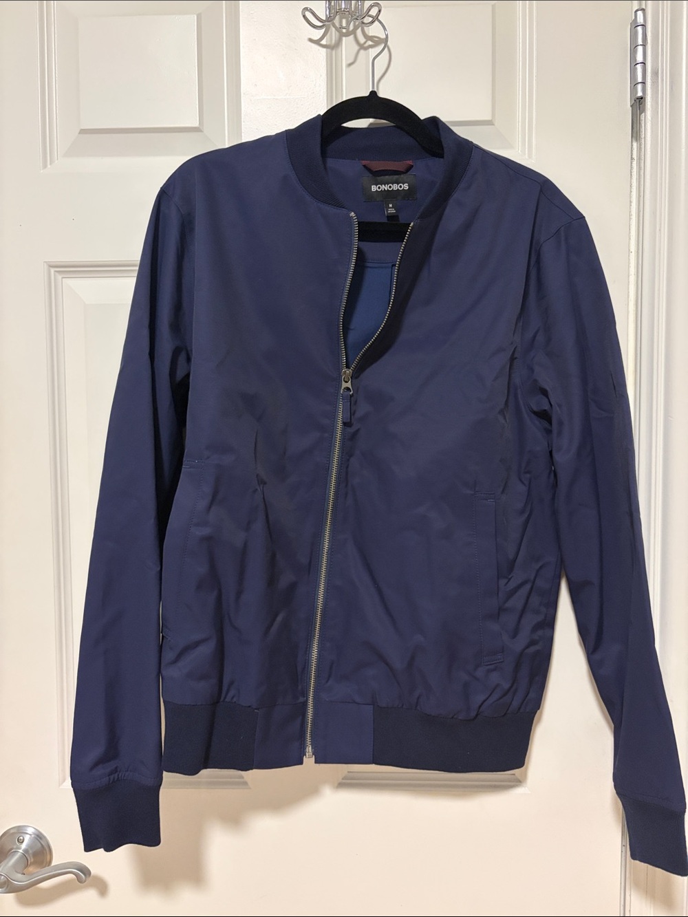 Bonobos Navy Blue Lightweight Bomber Jacket